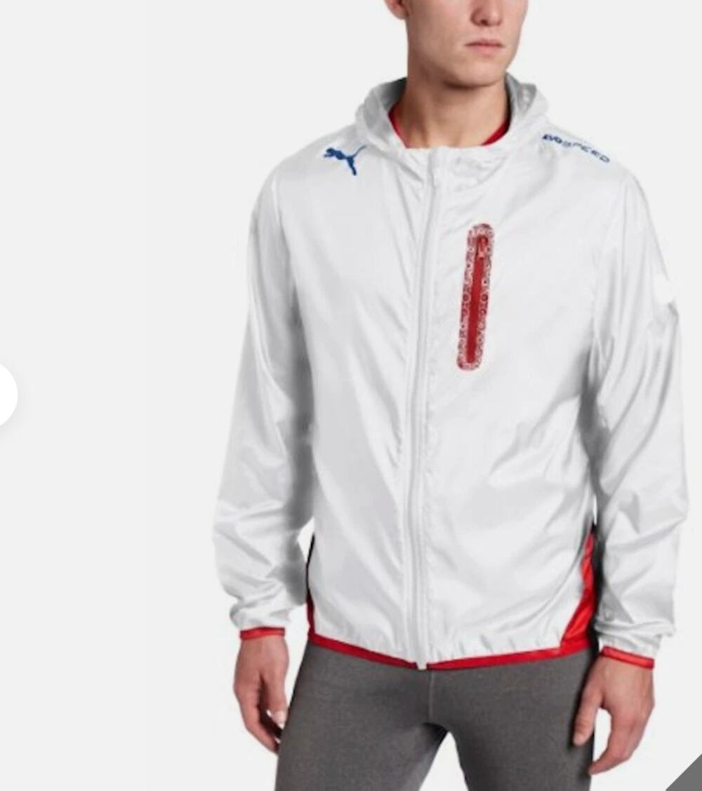 PUMA | MENS evoSPEED Performance Jacket Windbreaker WHITE-RIBBON Size XL